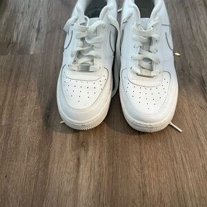 Nike Kids White Sneakers with Black Accents